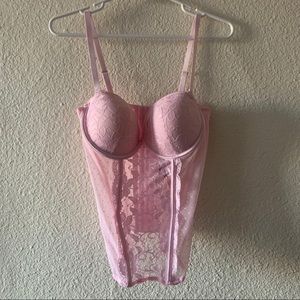 Pink Lace Bra Corset